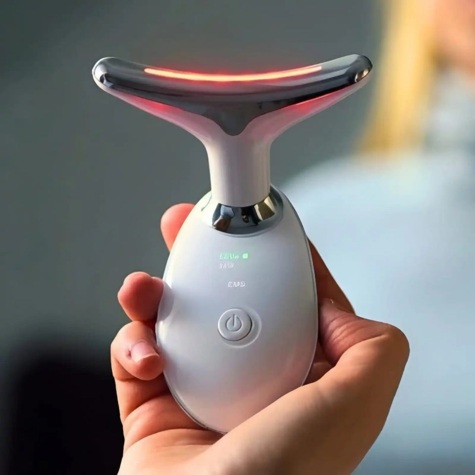 PACK ANTIEDAD (MASAJEADOR FACIAL LED + 5 MASCARILLAS + JABON DE CURCUMA)