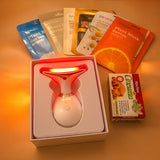 PACK ANTIEDAD (MASAJEADOR FACIAL LED + 5 MASCARILLAS + JABON DE CURCUMA)